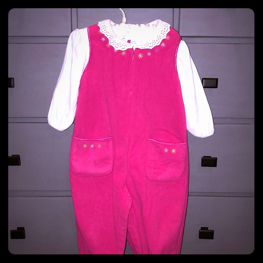 18 month girls fleece overalls